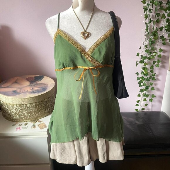 Green Vintage Sleeveless Top - Picture 2 of 7